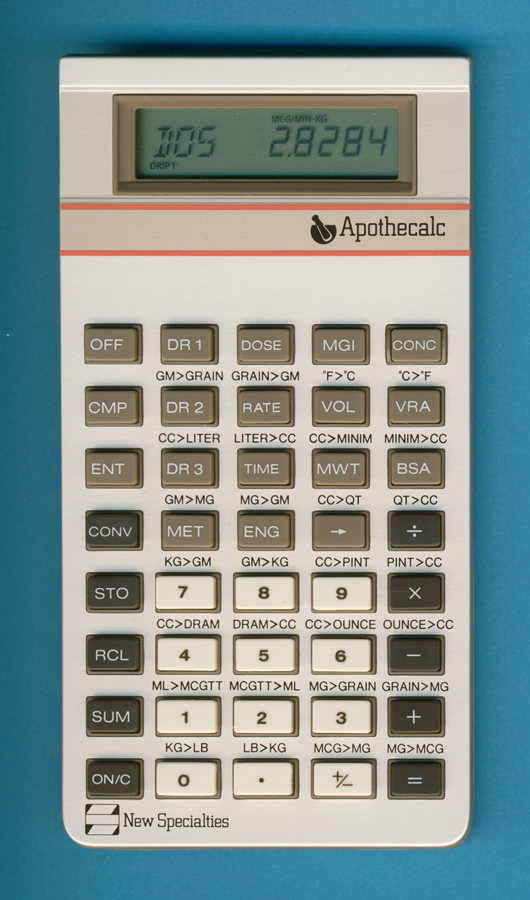 New Specialties Apothecalc by Texas Instruments