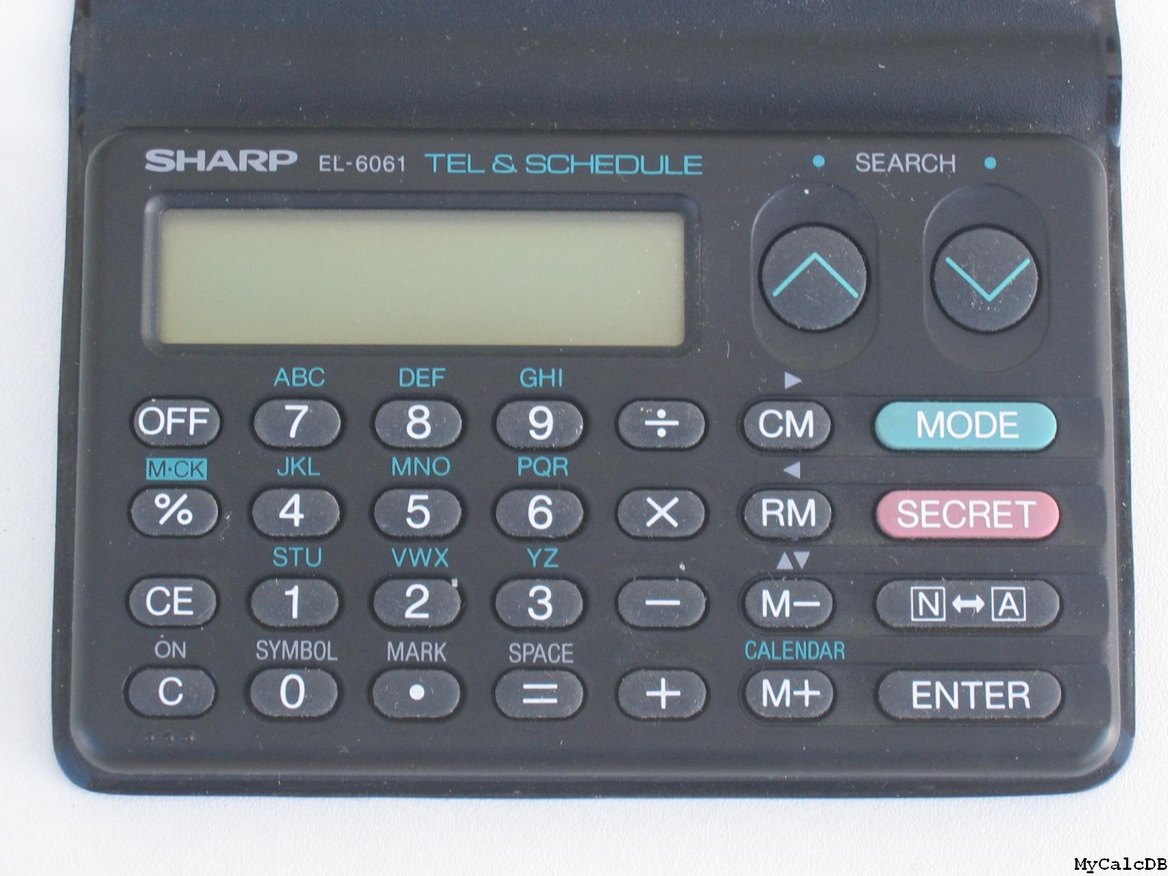 Sharp EL-6061 TEL & SCHEDULE