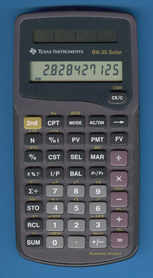Texas Instruments BA-35 Solar
