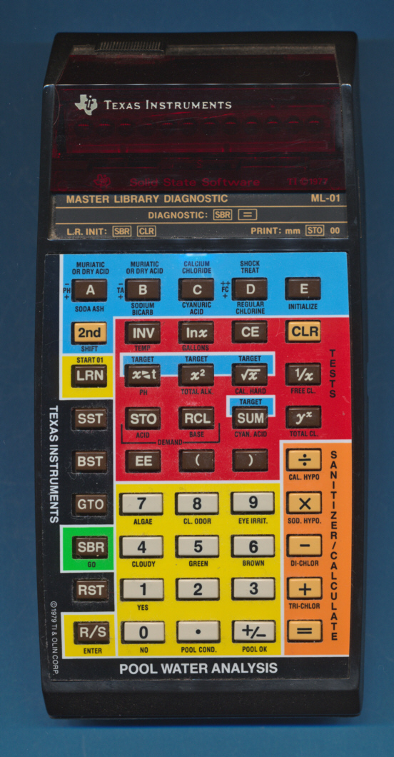 Texas Instruments TI-58C Pool Water Analysis