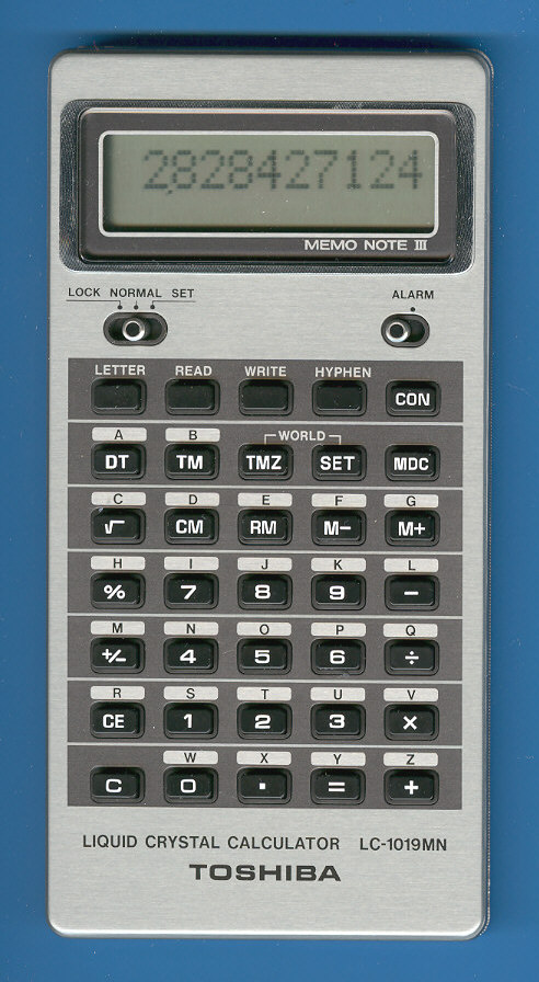 Toshiba LC-1019MN MEMO NOTE III